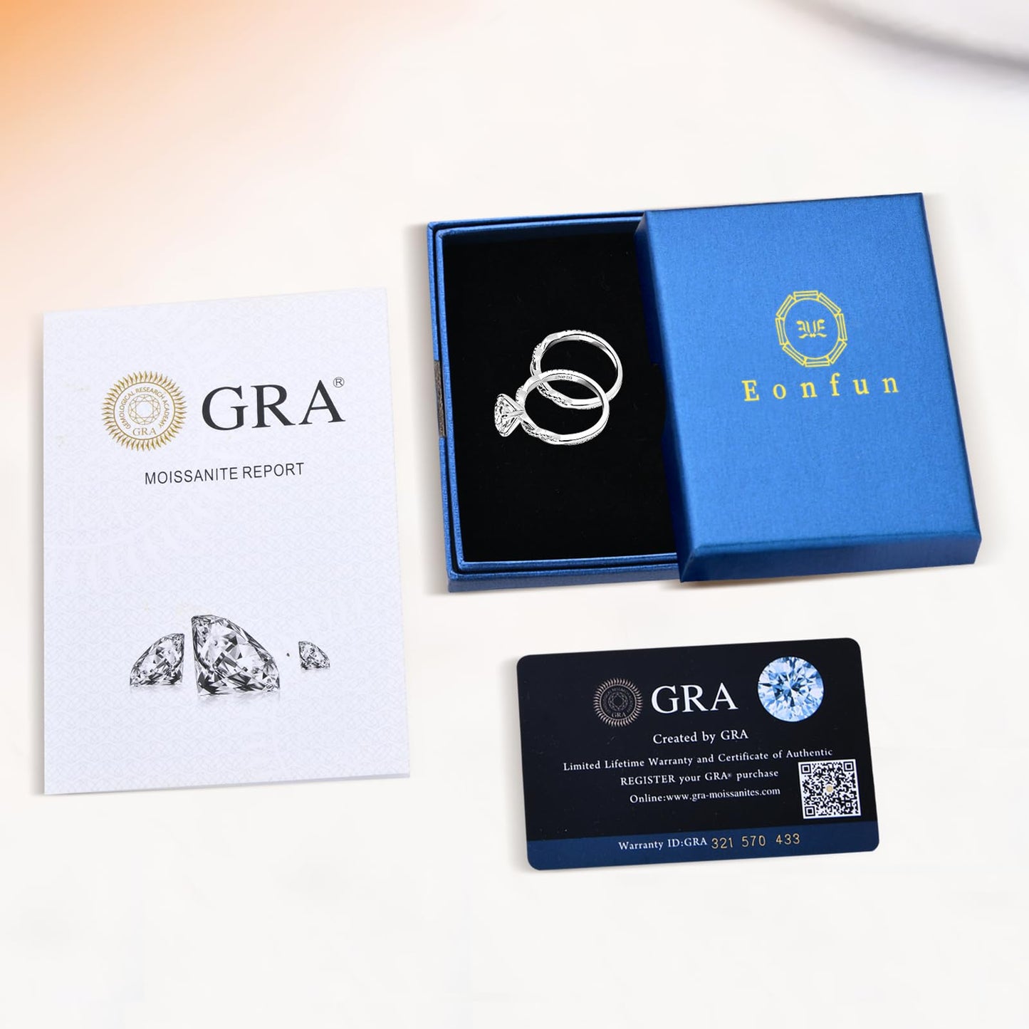 KERXI 2ct Moissanite Engagement Rings