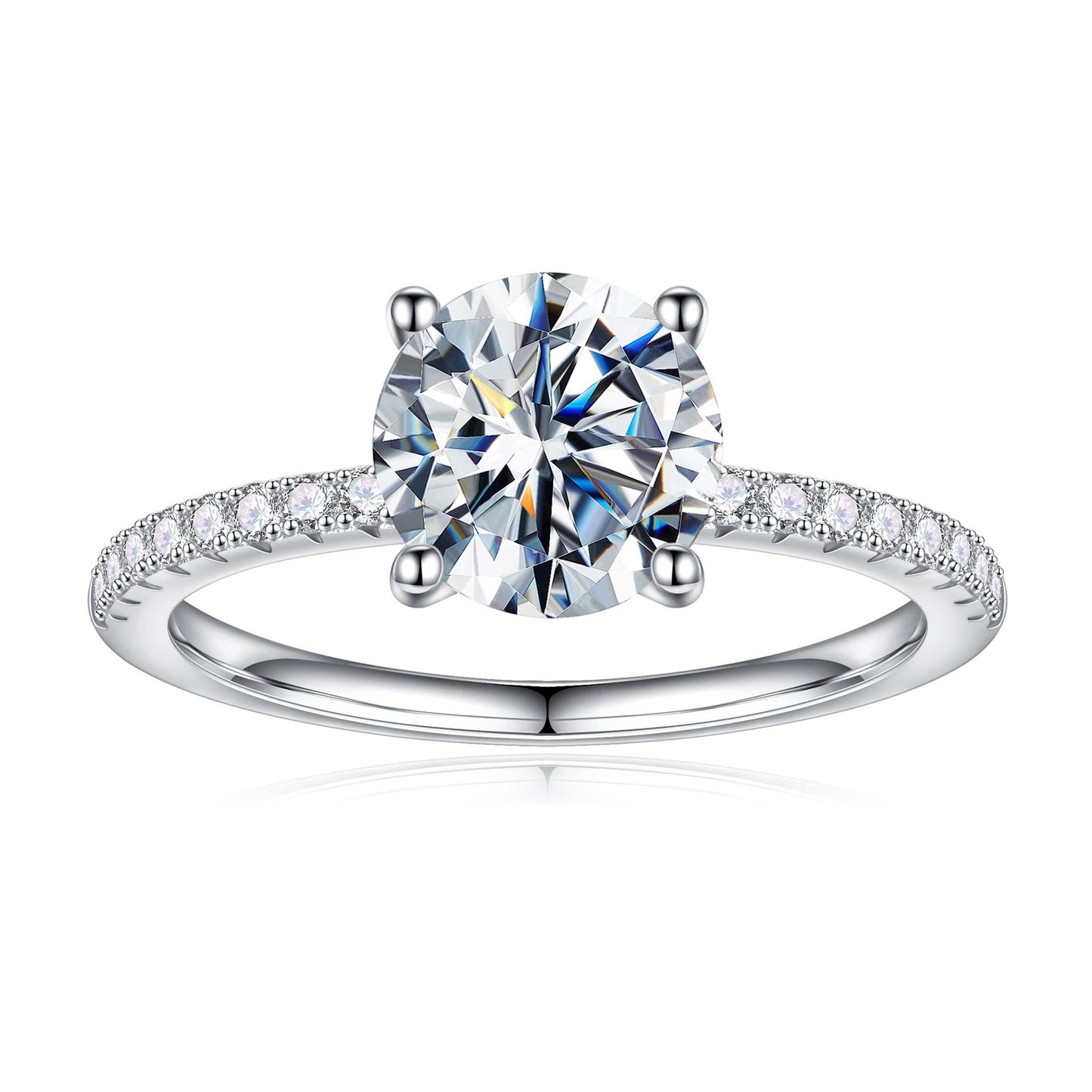 KERXI 1.5CT Moissanit Ringe für Frauen, D Farbe