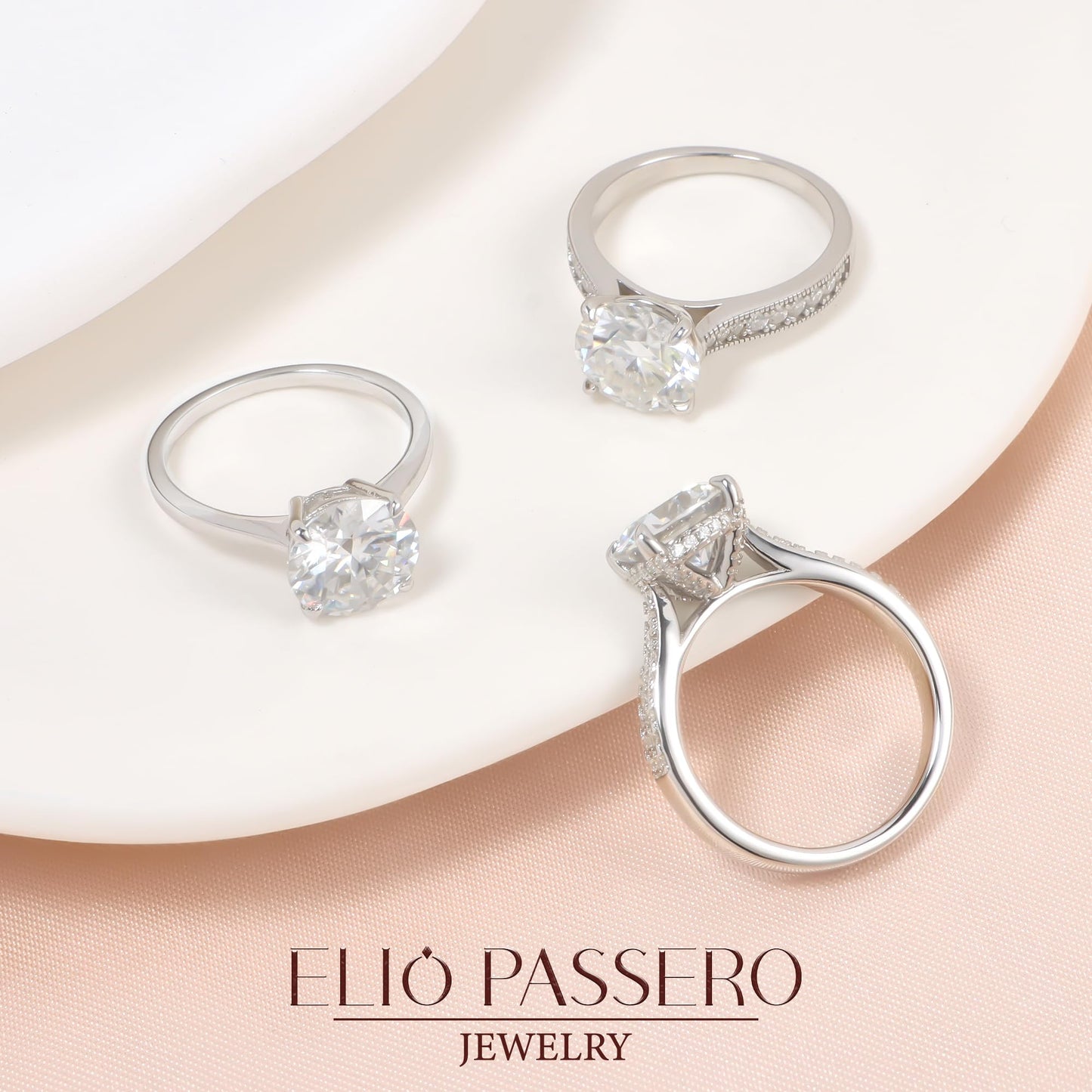 KERXI 1.5CT Moissanite Engagement Rings for Women