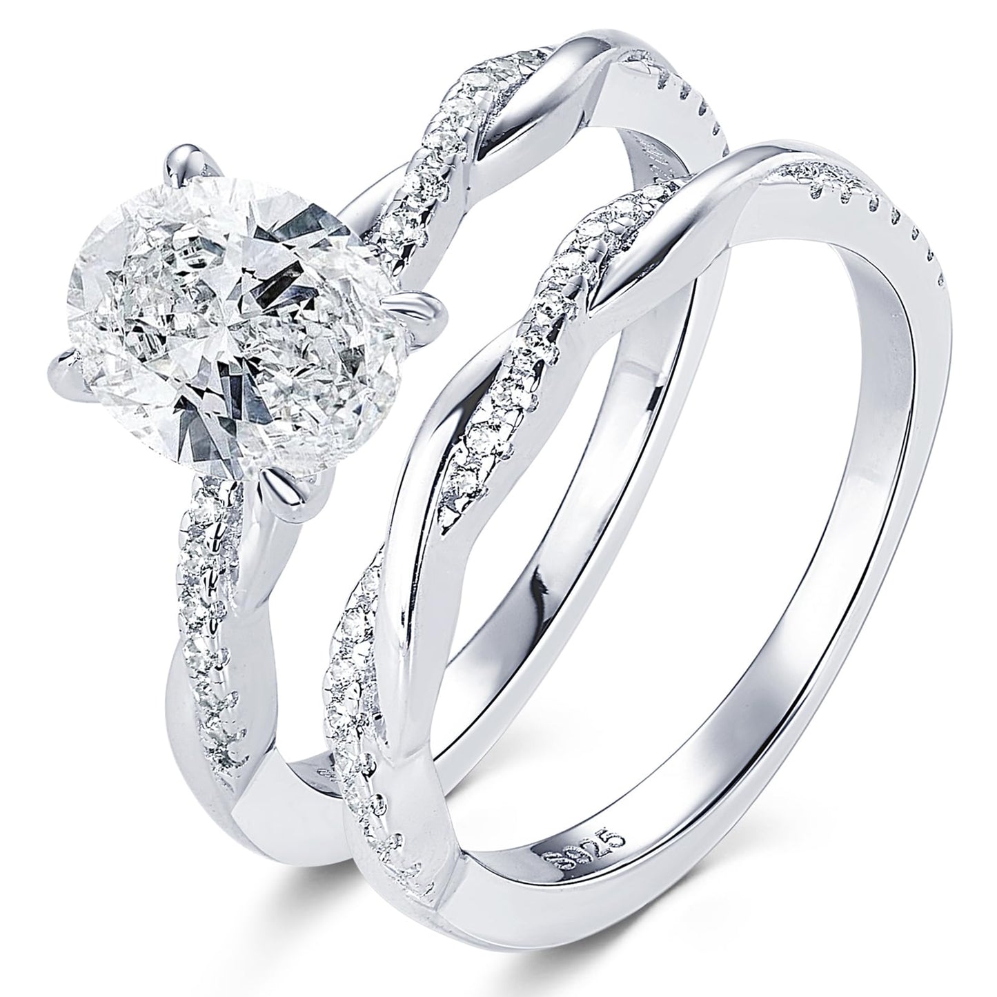 KERXI 2ct Moissanite Engagement Rings