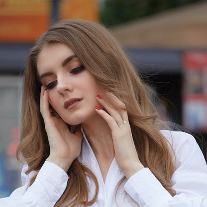 KERXI 1.5CT Moissanit Ringe für Frauen, D Farbe